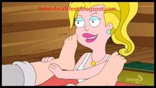 American Dad – Francine sucks Stan’s toes!