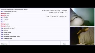 Teen w Big Tits & Hairy Pussy Masturbate with Hairbrush Webcam Omegle Chat