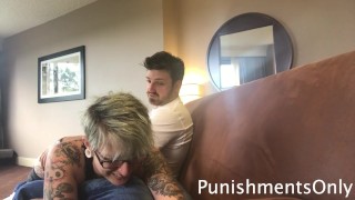 Punk teen gets the attitude spanked out of her until she’s begging & crying