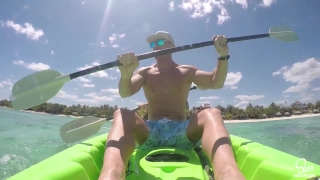 Huge CreamPie after POV Sex, Bikini Kayaking to outdoor public beach!