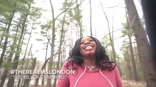 Slutty big titt Ebony Jas interracial outdoor sex twerk on Dick