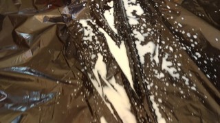 Milk play for sexy young housemaid. Anal, toys, gape. (Shot in 4k)