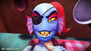 Undyne Kitchen Lesson, a POV Undertale animation