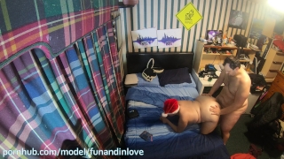My hidden camera caught us fucking, then he chose to cum inside me! [4K]