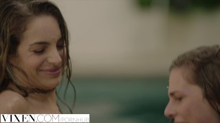 VIXEN Babysitter Kimmy Granger FFM Threesome with Sydney Cole