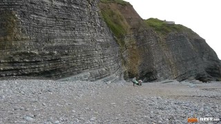 Body Builder And A Fit Girl Have Athletic Sex On The Beach…