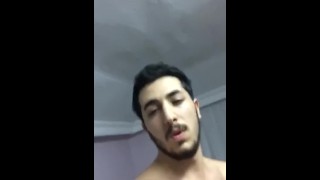 Straight Arab guy caught jerking off