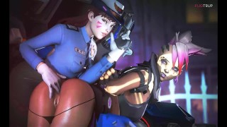 Officer D.VA X Sombra Overwatch (Animation)