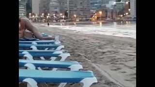Wife gets pounded by husband in public beach