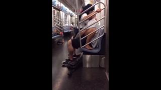 REAL NEWYORK FREAKS FUCK ON TRAIN @nevaskimp on ig!