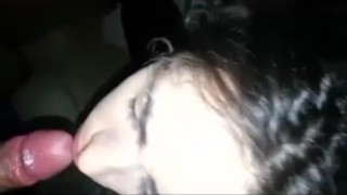 Italian curly girl facial cumpilation