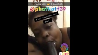 EBONY BBW DOMINATRIX worships BBC