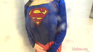 Cosplay : SuperGirl save the day and recive a orgasm .Amateure Orgasm 4k