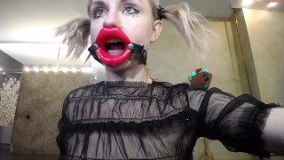 RUSSIAN GIRL DEEPTHROAT DILDO 2