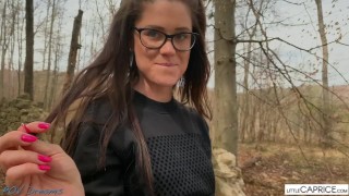 Lets hunt a big cock in the forest – Little Caprice