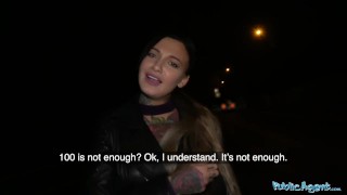 Public Agent Sexy tattooed horny minx night time fuck and facial