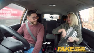 Fake Driving School 2 students have hot backseat sex when instructor leaves