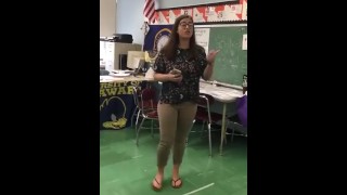 Teacher show her boobs