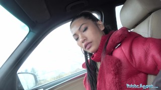 Public Agent Big tits Thai lady loves to suck and fuck cock
