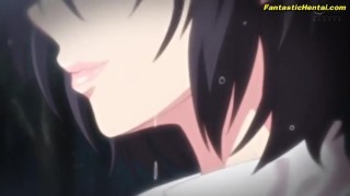 巨乳女子高生のおっぱいを駅で犯すアニメ01