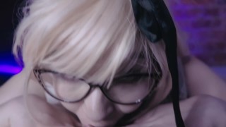 Maid Sloppy Gagging Rough Face Fuck and Facial